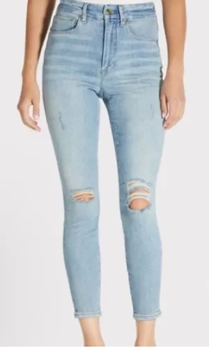 Good American Good Waist Cropped Jeans - NWT - Size 0 Women's Distressed thumbnail 1