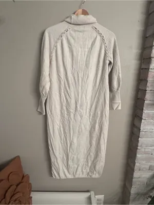 TED BAKER Malori Knit Turtleneck Cable-Accent Midi Dress thumbnail 3