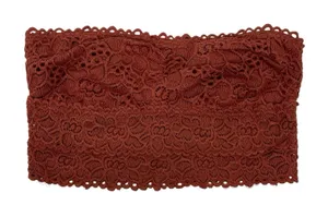 Aerie Bralette Medium Brown Strapless‎ Lace Tube Top Lounge Intimates Y2K thumbnail 1