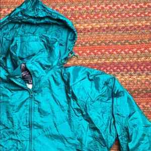 🔥 VINTAGE TEAL WINDBREAKER SKI JACKET Green thumbnail 1