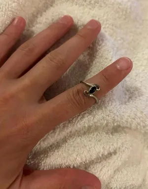 Vintage ring band sterling silver 925 beautiful unique size 7 thumbnail 1