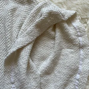 Velvet By Graham And Spencer Poncho Butterfly Sleeve Knit Pullover Cream M thumbnail 5