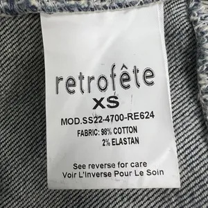 Retrofête Megh Strapless pleated Denim Mini Dress Marble Sky Button Front XS thumbnail 11