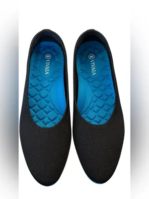 VIVAIA Ballet Flats 38.5 US 7.5 Women’s Aria Walker Black Blue Comfort Slip On thumbnail 7