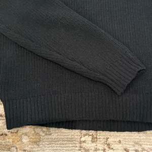 Abercrombie & Fitch Black Chenille Crew Neck Sweater thumbnail 5