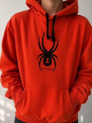 Spyder Red Graphic Hoodie Size M Pullover Sweatshirt thumbnail 1