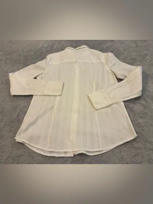Classic Women’s IZOD Size Small White Button-Down Shirt 100% Cotton thumbnail 7