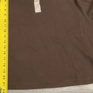 NWT Brown with Tan & Cream Long Sleeve Collar Pullover Sweatshirt Small thumbnail 8