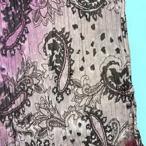 Vintage 90’s/Y2K Purple Sheer Beaded Fashion Scarf thumbnail 3