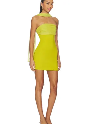 superdown Strapless Mini Dress with Scarf Trim thumbnail 2