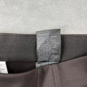 & Other Stories Flare Leg Trousers Size 12 Brown Elastic Waist Seam Detail thumbnail 8