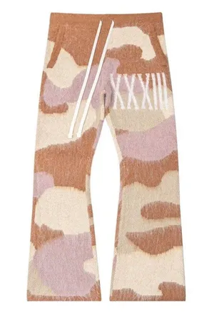 N’oublie Pas Camo Mohair Flare Pants thumbnail 1