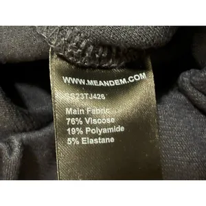 ME+EM Wide Leg Pants Women 2 Navy Blue Cargo High Waist Viscose Twill 023TJ426 thumbnail 5