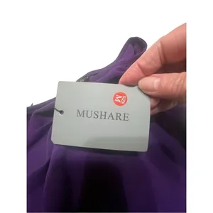 Mushare Purple Maxi One shoulder Dress Sz M NWT thumbnail 4