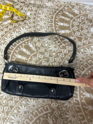 Nine West Black Shoulder Bag with Silver Hardware thumbnail 8