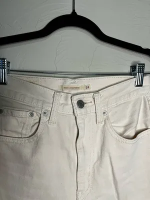 Levis Quality Premium High Loose Tapered Light Pink‎ Denim Jeans thumbnail 3