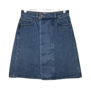 COS Denim A-Line Mini Skirt‎ Womens Size 4 Medium Blue Cotton Button Fly Casual thumbnail 1