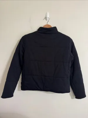 Three Dots Black Quilted Jacket with Stand-up Collar size XS thumbnail 3
