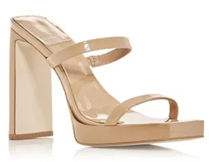 JEFFREY CAMPBELL Patent Leather Hustler Open Toe Heels thumbnail 1