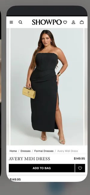 Showpo New Avery Midi Black Dress 14 XL thumbnail 3