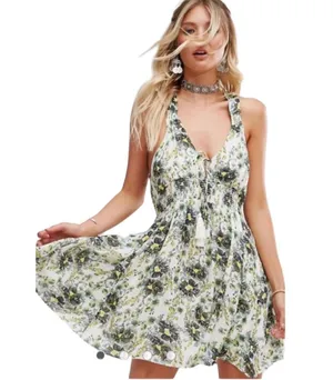 Free People Washed Ashore Floral Mini Dress thumbnail 1