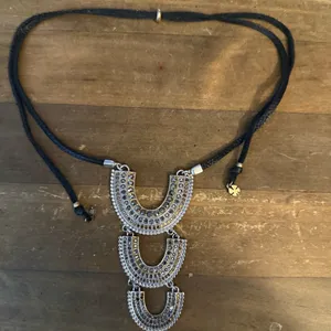 Lucky Brand pave arches leather cord necklace thumbnail 3
