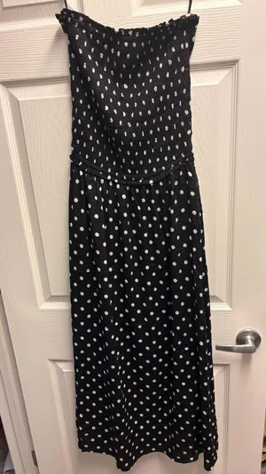 Marshalls Black polka dot maxi dress thumbnail 1