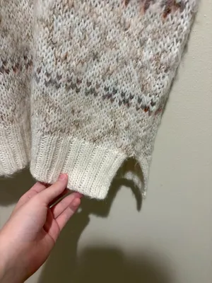 Free People Snow Bunny Sweater Vest Oversized Turtleneck Fair Isle thumbnail 9