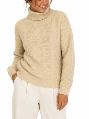 Vintage Walker Wool Blend Knit Turtleneck Sweater M Repair Project DIY thumbnail 1