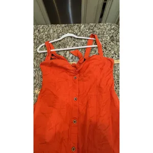 Anthropologie Maeve Twist-Front Mini Dress Linen‎ Size XL Sundress thumbnail 11