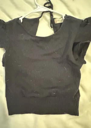 Altar'd State Short Sleeve black Blouse XS  thumbnail 1