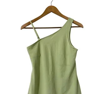ABERCROMBIE & FITCH Athletic One-Shoulder Lime Green Mini Dress thumbnail 4