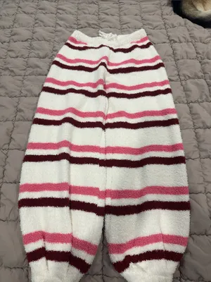 POL Striped Fuzzy Lounge Pants thumbnail 3