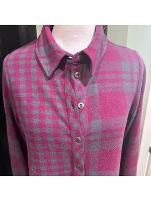 Soft Surroundings Asymmetrical Plaid Button Front Tunic – XS thumbnail 2