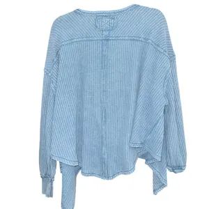 We the Free people Women's Coraline Thermal V-Neck Top FP oversized long sleeve thumbnail 4