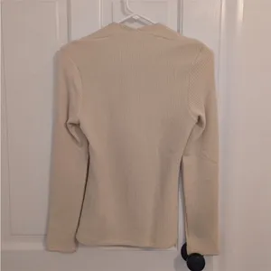 Anthropologie cream ribbed top thumbnail 4