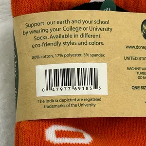 Oregon State Beavers NCAA Football Orange Donegal Bay Calf High College Socks thumbnail 6