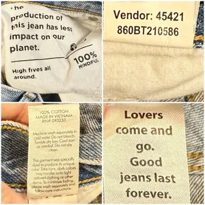 PacSun Checkerboard High-Rise Button Fly Straight Leg Crop Jeans Size 25 thumbnail 5