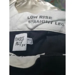 Princess Polly Low Rise Straight Leg Pants‎ Black Womens Size US 10 AU thumbnail 3