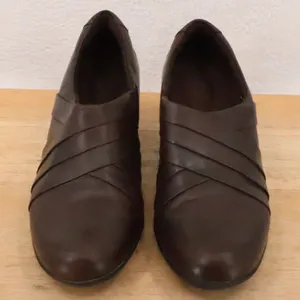 Clarks May Marigold Pump Loafer Womens Size 10 Comfort Brown‎ Leather Slip On thumbnail 9