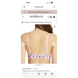 Hanky Panky Signature Lace Padded Bralette Heartbeat $70 NEW thumbnail 7