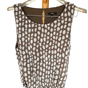 MSK‎ 90's Brown and White Dress Sz 6 thumbnail 2
