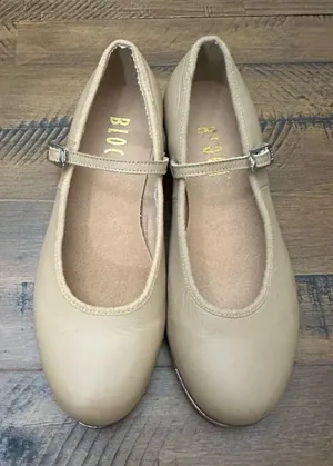 Bloch‎ Women's Tap On ShowTapper Tan Leather Mary Jane Dance Shoes- Sz 5 thumbnail 1