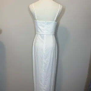 Lulu's Elegant White V-Neck Midi Slip Dress thumbnail 4