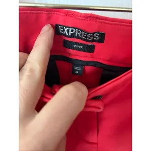 Express red pants editors size 2R office wear thumbnail 3