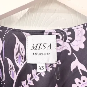 Misa Los Angeles Purple Black Lilah Mini Dress Indigo Victoria Floral Print XS thumbnail 8