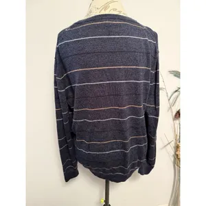 BANANA REPUBLIC‎ Women's Sweater Long Sleeve Striped 100% Merino Wool Size XL thumbnail 2