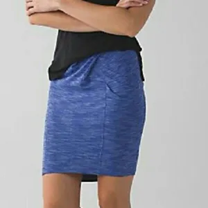 ✨Lululemon &go Where To Sz 2 Heather Blue Skirt✨ thumbnail 2