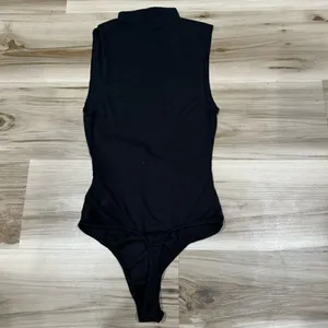 Free People Intimately Black Save Tonight Mock Neck Bodysuit Women’s XS thumbnail 5