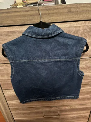 Grey Lab Denim Vest and Pleat Skirt thumbnail 6